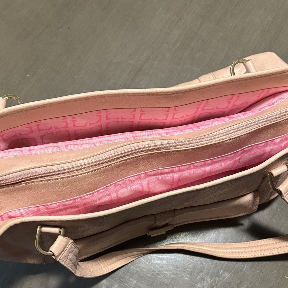 Liz Claiborne Blush Pink Shoulder Tote with Front Flap - Picture 10 of 12